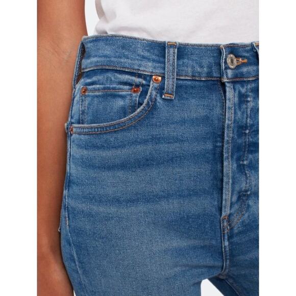 RE/DONE Cropped Faded High-Rise Slim-Leg Jeans Size 29 New with Tags - Picture 10 of 11